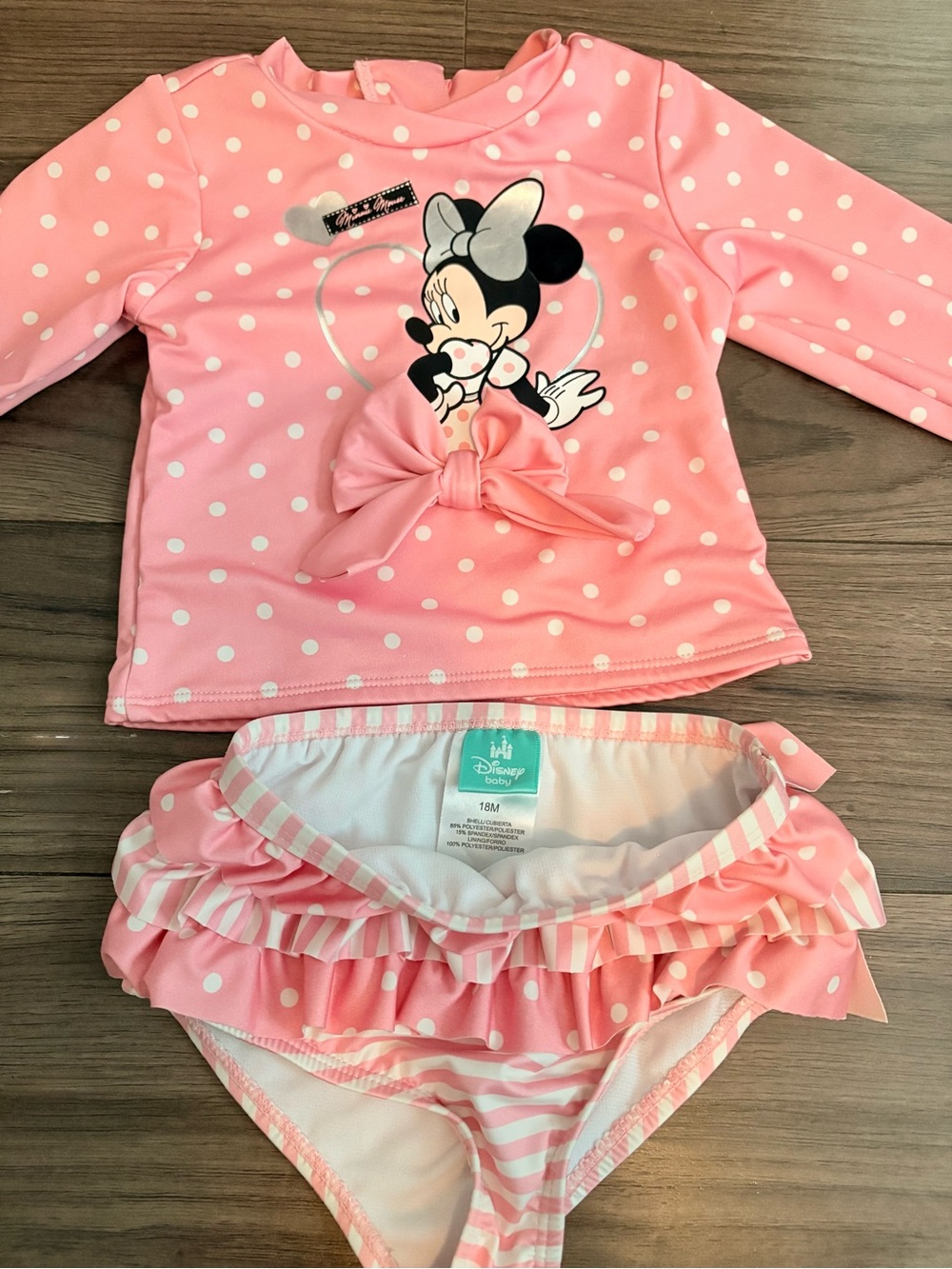 🎀 Disney Pink Minnie Mouse Kids Swim Bikini - Picture 2 of 3